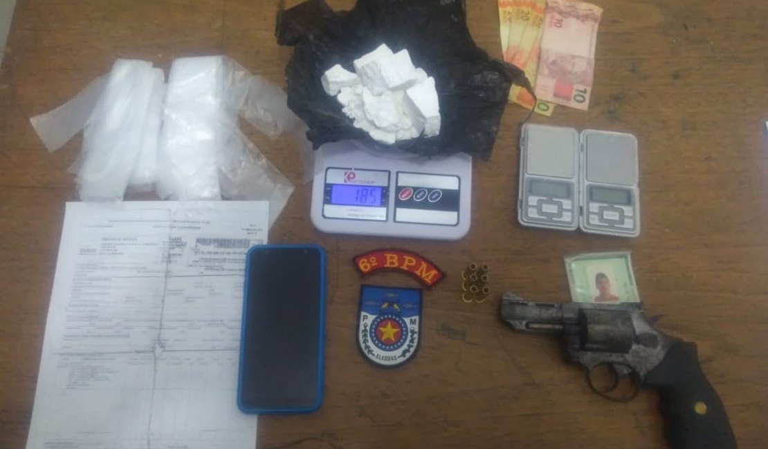 Homem é preso por porte ilegal de arma e tráfico de drogas em Matriz do Camaragibe