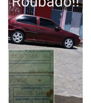 Carro é roubado durante a madrugada no bairro do Feitosa, em Maceió