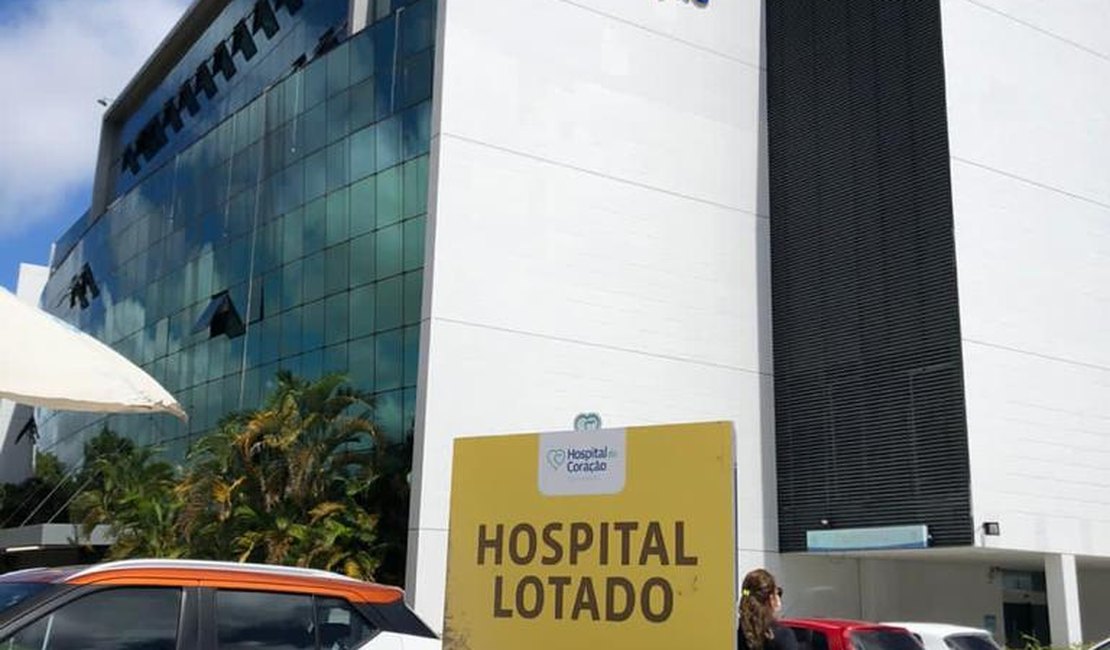 Em Maceió, Hospital do Coração tem 100% dos leitos de UTI para Covid-19 ocupados