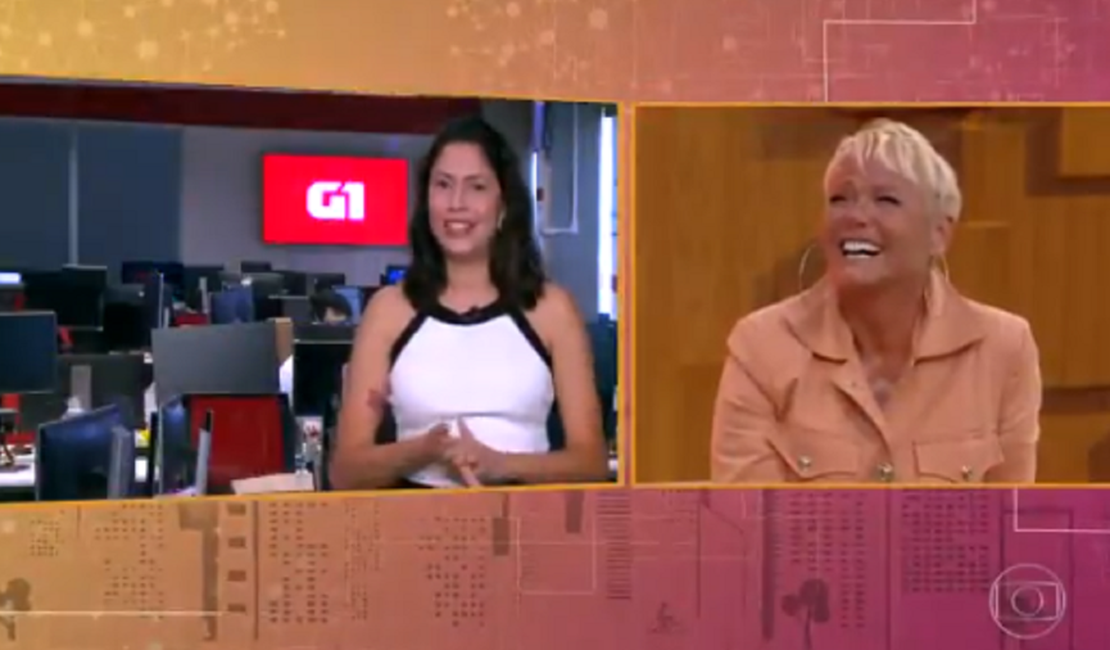 Jornalista faz Xuxa rir de piada ao vivo e comemora: 'Zerei a vida'