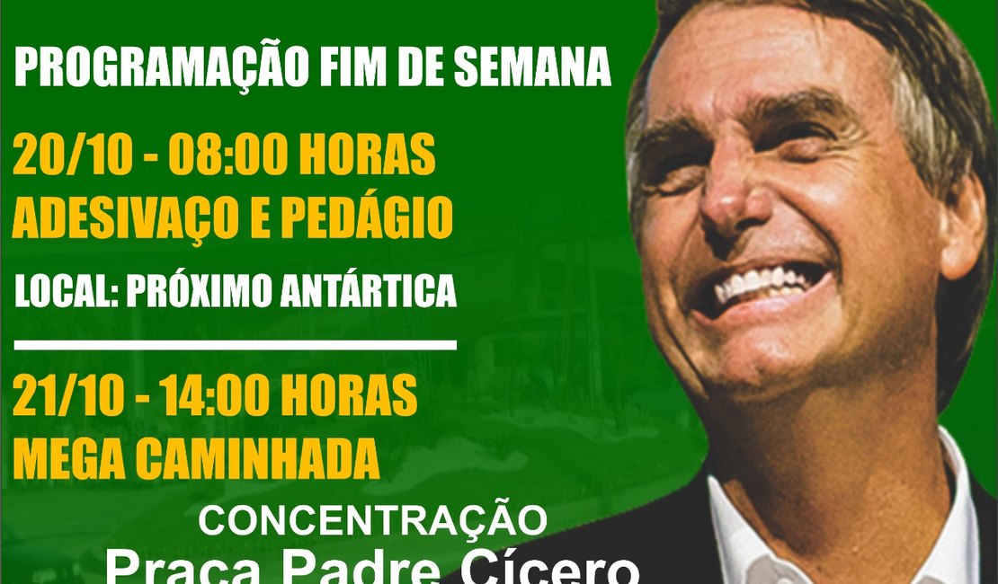 Grupo Pró-Bolsonaro promete grande caminhada em Porto Calvo