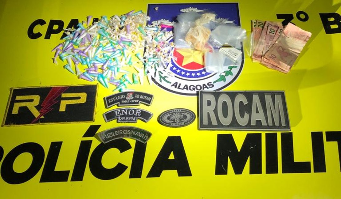 Traficante é preso com cocaína e crack em casa abandonada em Arapiraca