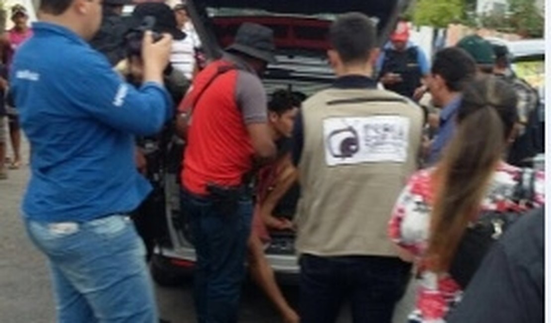 Preso suspeito de fugir após troca de tiros com a polícia no Sertão