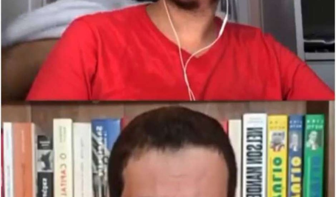 Esposa de Fábio Porchat aparece nua durante live com Boulos