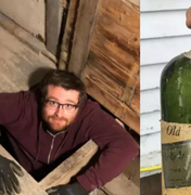 Casal descobre garrafas de uísque com mais de 100 anos ao realizar reforma da casa