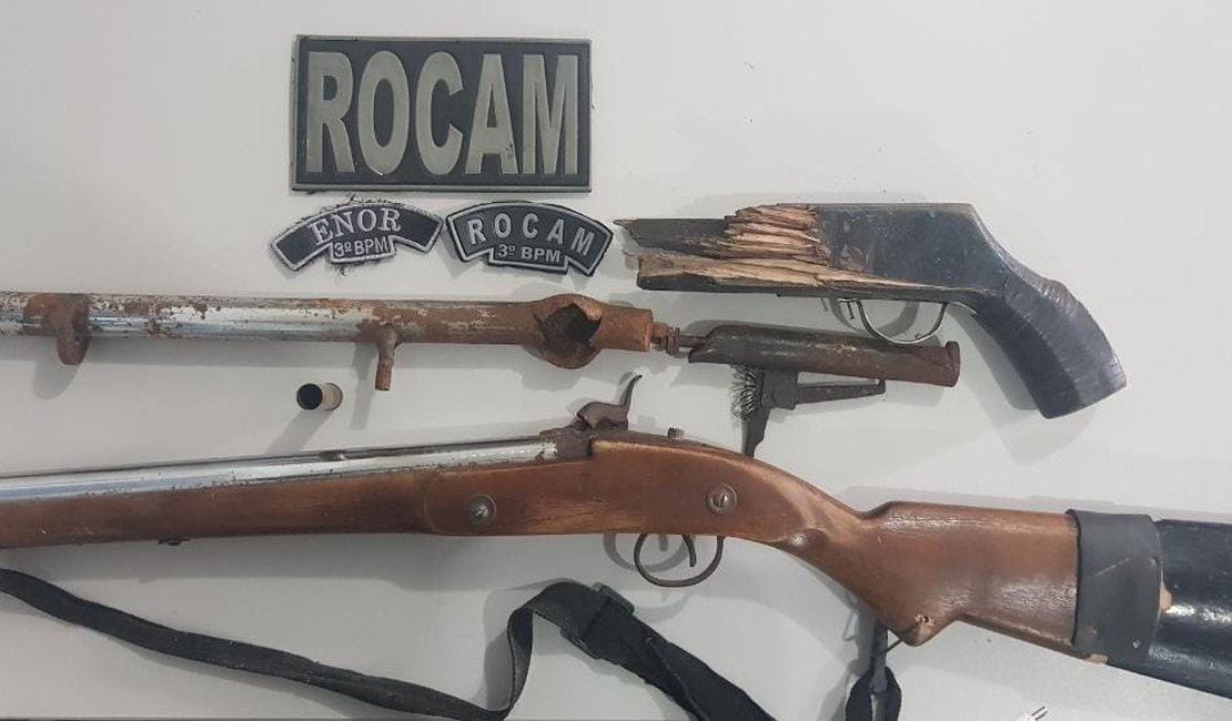 Homem perde dedo polegar ao tentar usar espingarda de fabricação artesanal