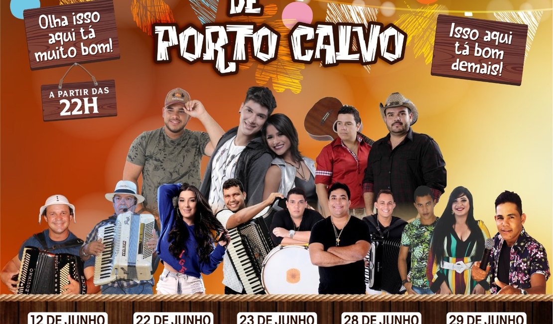 Prefeitura de Porto Calvo divulga programação das Festas Juninas