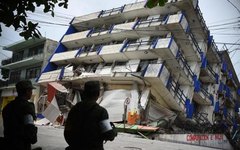 Hotel afetado por terremoto no estado de Oaxaca, no México