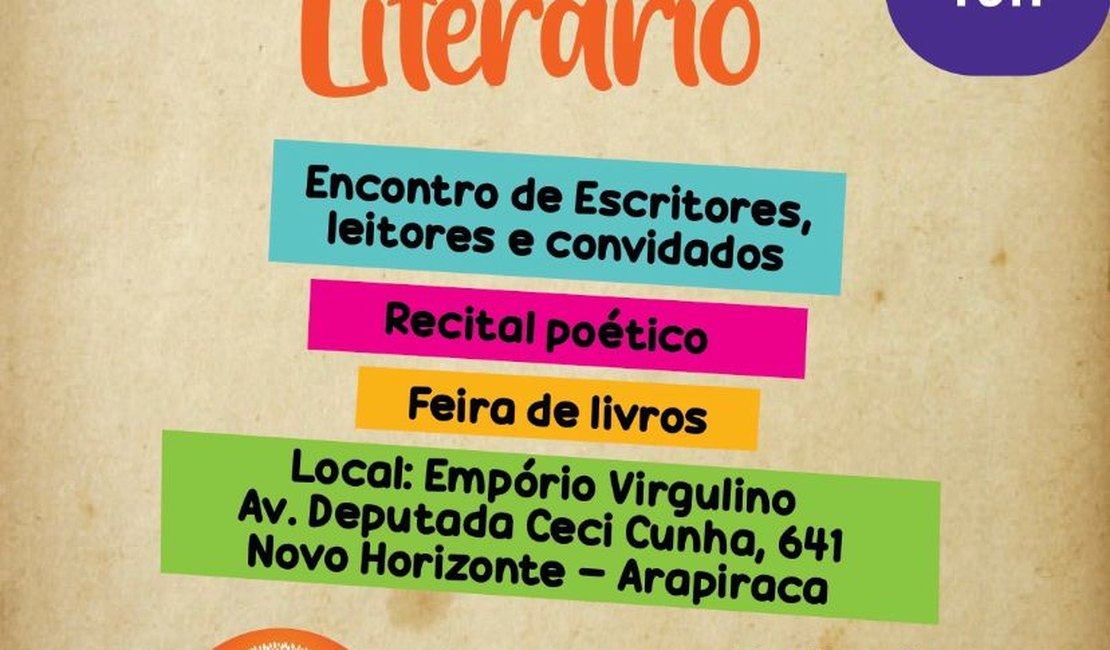 Escritores e leitores vão se reunir em Sarau Literário no Empório Virgulino em Arapiraca