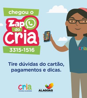 Zap do CRIA chega para levar informações da primeira infância