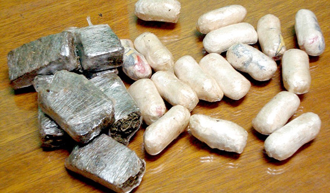 Suspeito de tráfico é preso com maconha e cocaína no Vergel do Lago