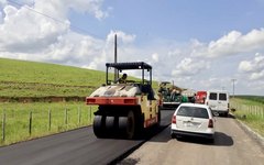 Obras da rodovia AL 201 em Campestre