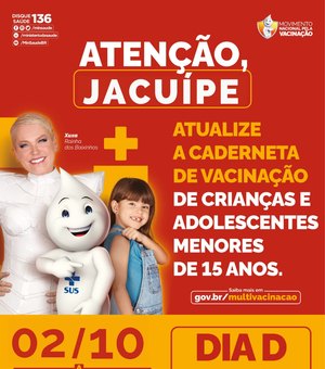 Jacuípe inicia campanha de Multivacinação nesta segunda-feira (2)