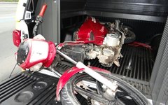 Motocicleta utilizada no assalto