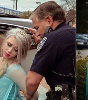 Em meio a onda de frio nos EUA, polícia 'prende' Elsa de 'Frozen' 
