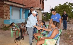 Sérgio Lira  visitando o povoado Ponta de Mangue