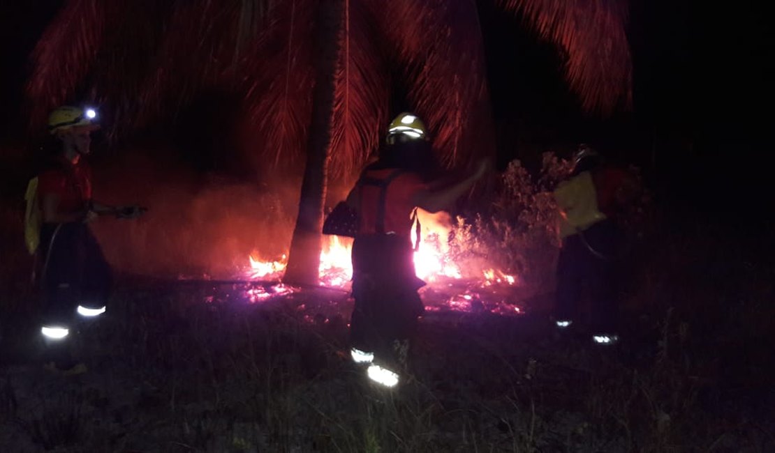 Fogo em vegetação assusta moradores de Porto de Pedras