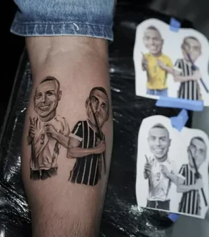 Felipe Prior faz tatuagem em homenagem a Ronaldo Fenômeno: 'Ídolo'