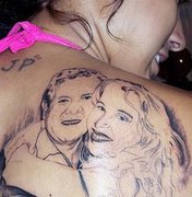 Fã quer apagar tatuagem de Joelma e Chimbinha das costas