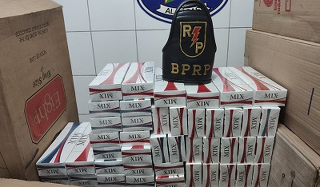 Polícia prende suspeito de contrabando e apreende carga de cigarro ilegal