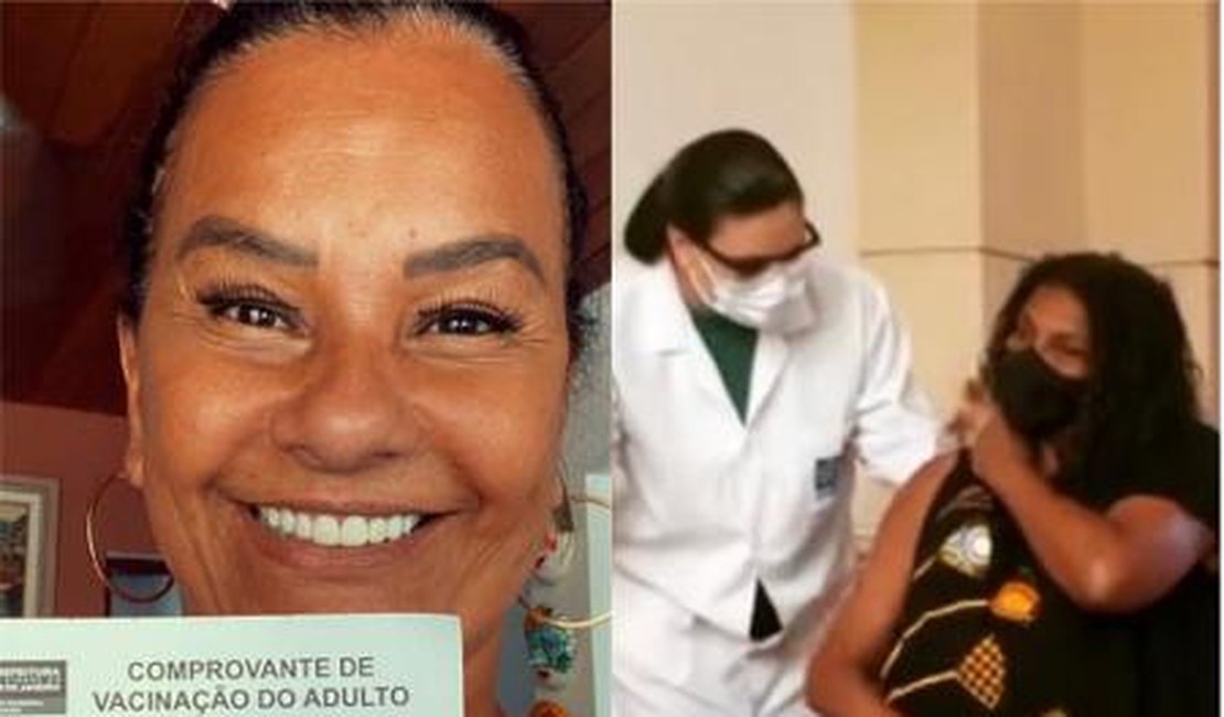 Solange Couto e Zezé Motta são vacinadas contra a Covid-19