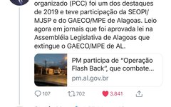  No Twitter, Moro critica a extinção do GAECO em Alagoas