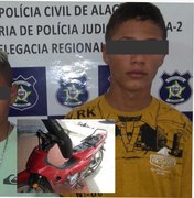 Dois menores são apreendidos em posse de motocicleta roubada