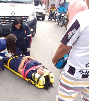 Acidente entre carro e moto arrastou vítima no asfalto após colisão, em Arapiraca