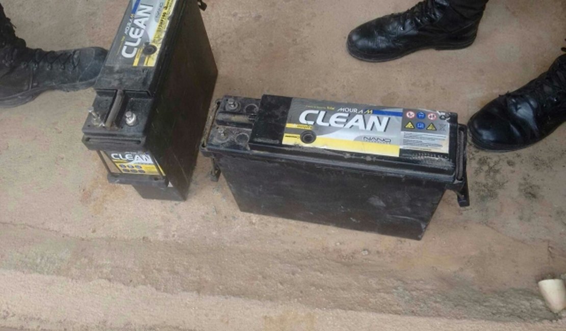 PM recupera baterias furtadas em torres de telecomunicação no interior de AL