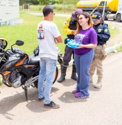 Detran realiza ação educativa para motociclistas em Palmeira dos Índios