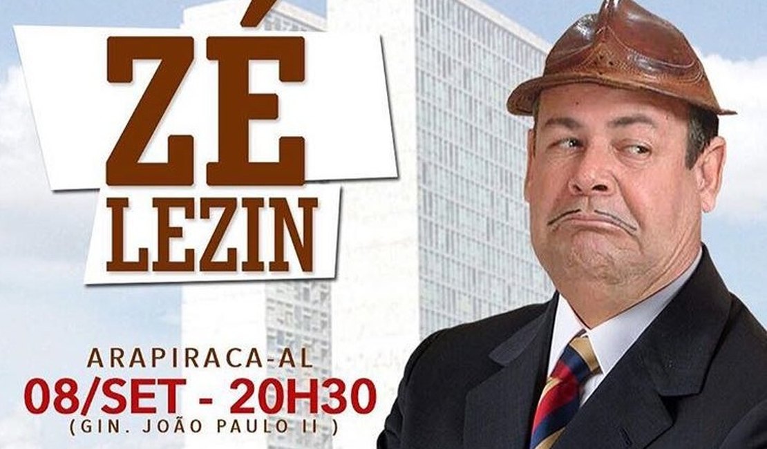 Zé Lezin apresenta seu novo espetáculo nesta sexta (08) em Arapiraca 