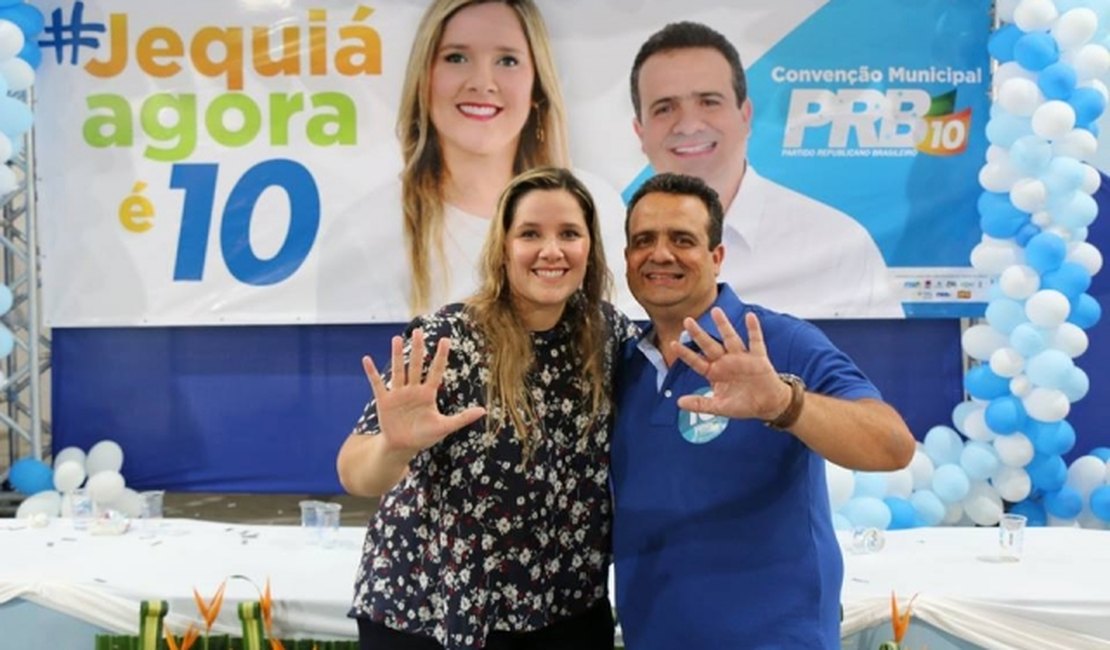 PRB confirma candidatura de Jeannyne Beltrão e o vice André Palmeira à prefeitura de Jequiá da Praia