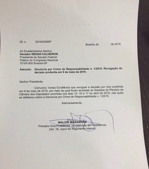 Maranhão decide revogar decisão que anulou sessão do impeachment