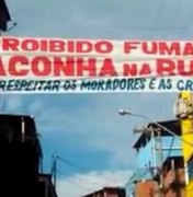 Traficantes usam faixa para proibir maconha em favela no RJ: 'Respeitem as crianças'