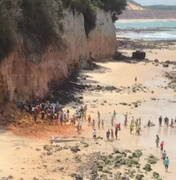 Falésia desaba e mata 3 pessoas na praia de Pipa, no Rio Grande do Norte