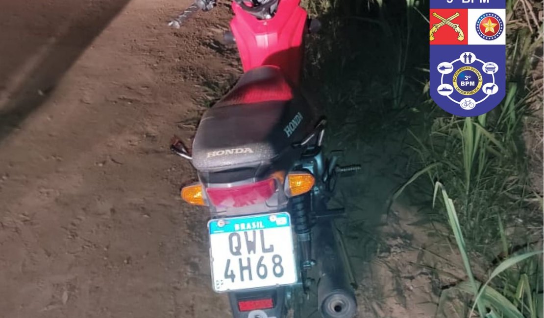 PM recupera motocicleta de entregador de pizza que havia sido roubada, em Arapiraca
