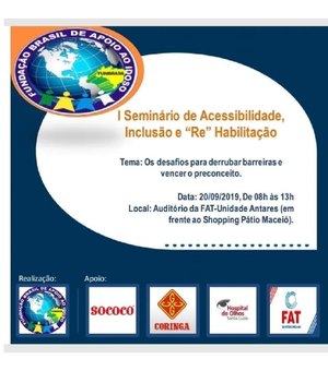 Seminário vai debater desafios e nova modalidade de reabilitação para deficientes visuais em Maceió
