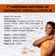 2ª Campanha Nacional de Vacinação contra a Covid-19 começa nesta segunda (27)