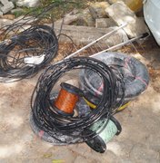 Técnico de telefonia é preso com 90 kg de fios de cobre furtados em Maceió