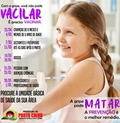 Porto Calvo divulga calendário de vacinação contra gripe