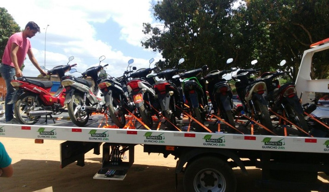 SMTT de Delmiro Gouveia apreende 20 motocicletas em 'Operação Réveillon'