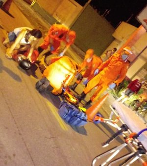 Colisão entre carro e motocicleta deixa dois feridos no Tabuleiro do Martins