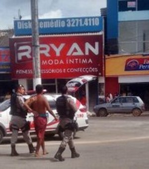 Homem com distúrbios mentais é preso ao tentar furtar loja em São Miguel dos Campos