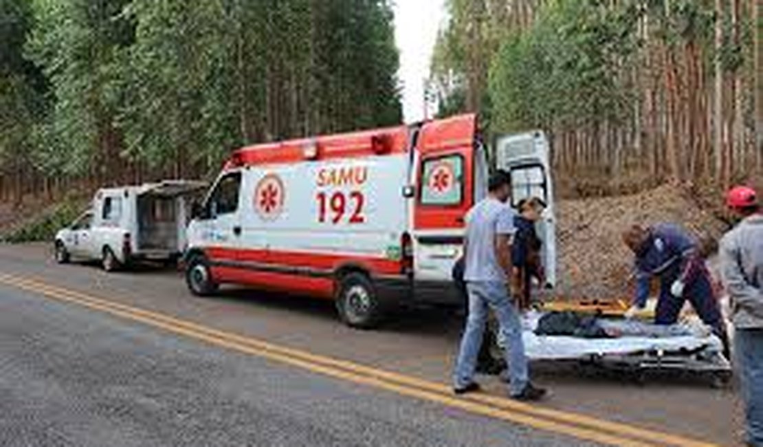 Colisão envolvendo caminhão e moto deixa mulher grávida morta em São Miguel dos Campos