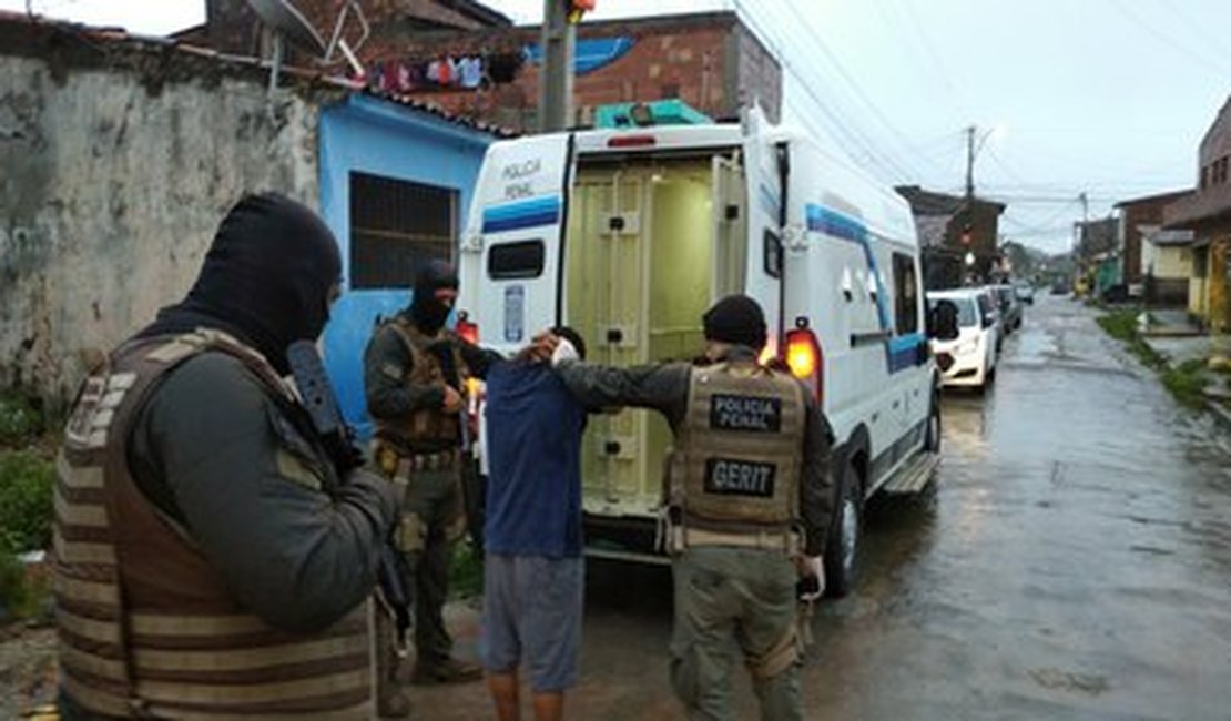 Operação prende reeducandos em Maceió, Arapiraca e Capela
