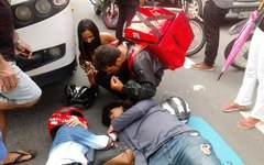 Imagens do acidente na Fernades Lima, nesta terça-feira (15)