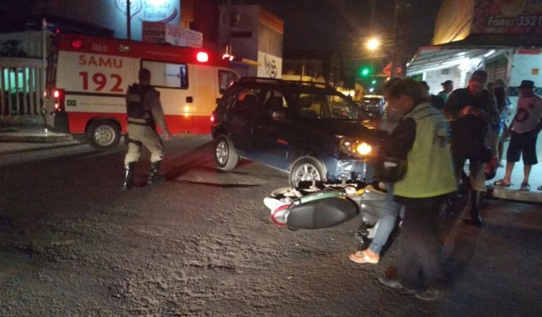 Casal fica ferido após ser atropelado por motorista embriagado