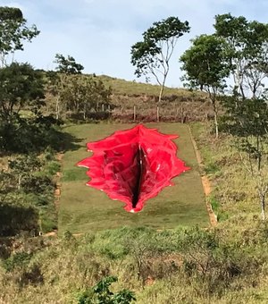 Artista plástica constrói vagina de 33 metros no interior de Pernambuco