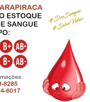 Hemoal de Arapiraca está com estoque baixo de sangue e precisa de doadores