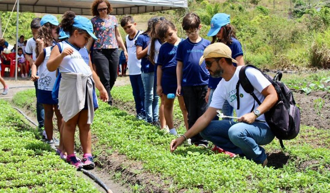 Estudantes conhecem modelo cooperativo e agroecológico de produção de alimentos